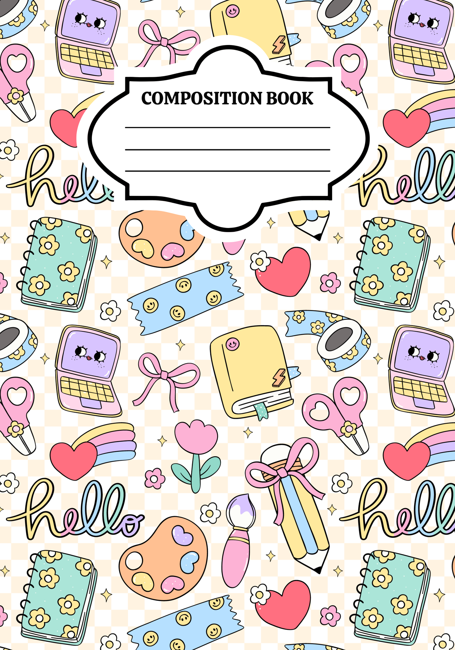 15 piece Composition Notebook Bundle Editable (Template only)