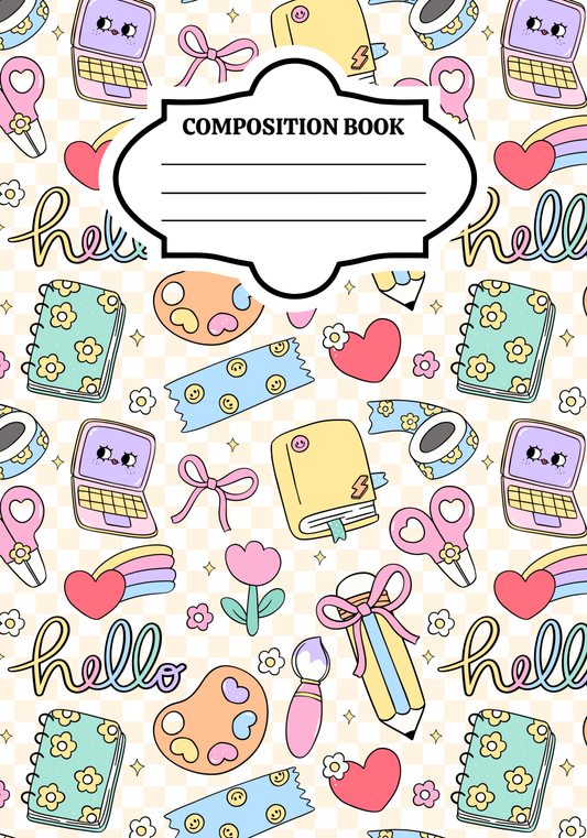 15 piece Composition Notebook Bundle Editable (Template only)