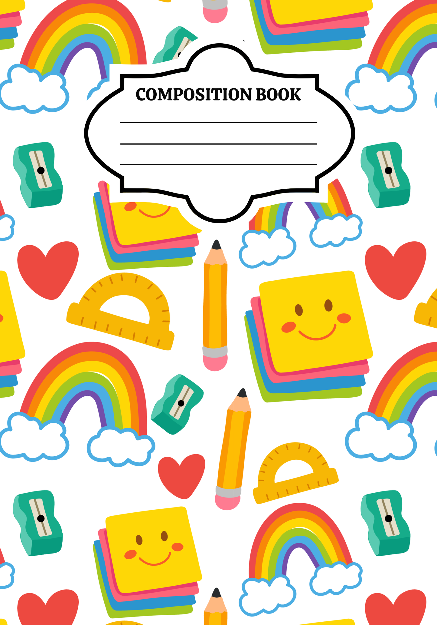 15 piece Composition Notebook Bundle Editable (Template only)