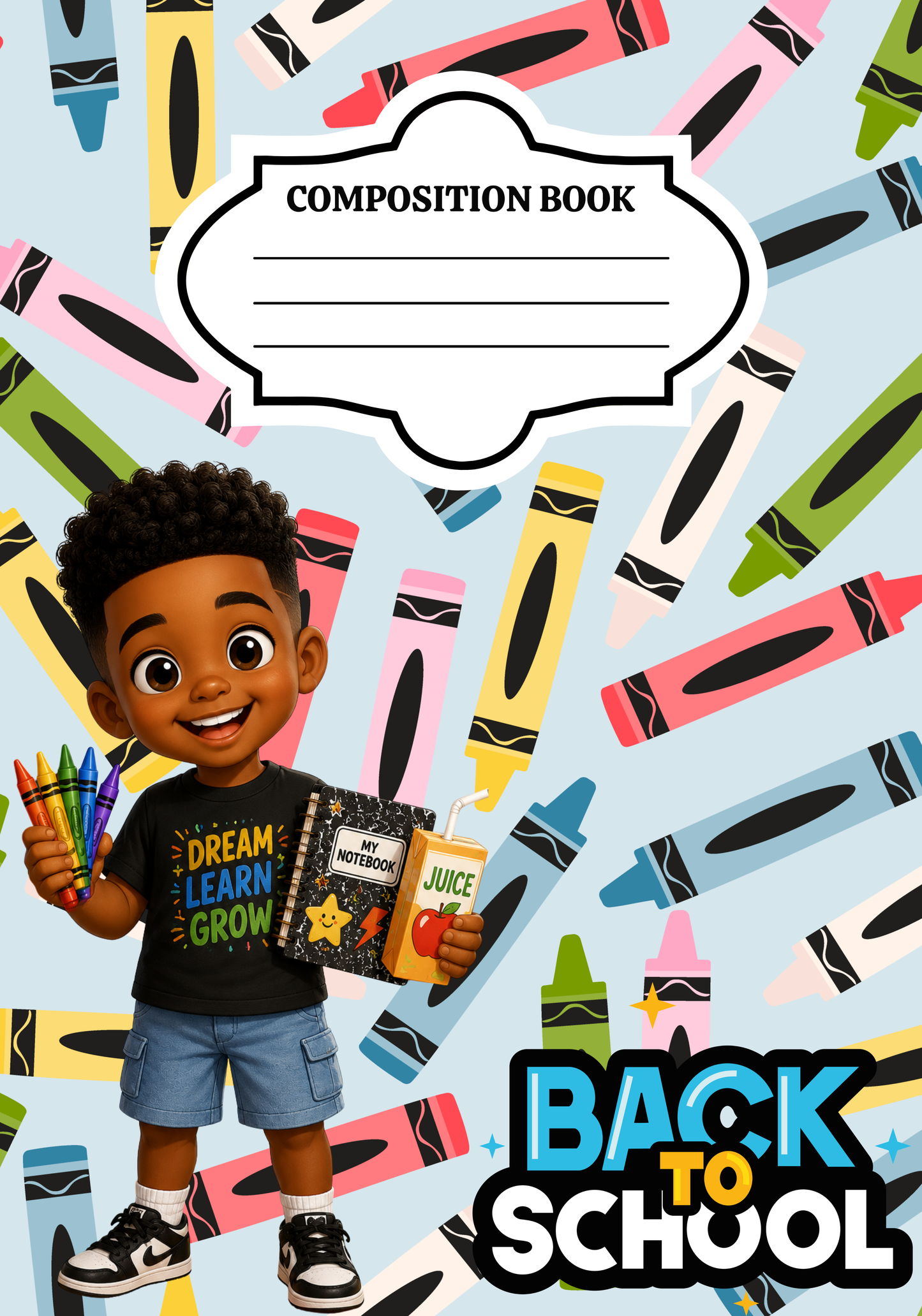 Kids picture composition Notebooks 15 Editable (Template Only)
