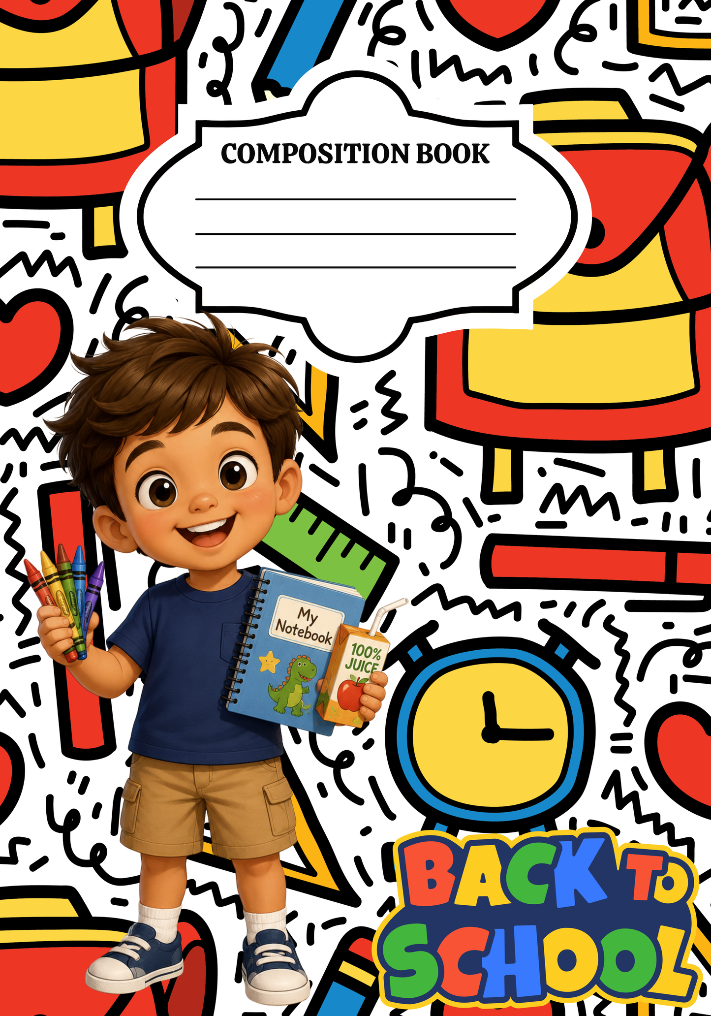 Kids picture composition Notebooks 15 Editable (Template Only)