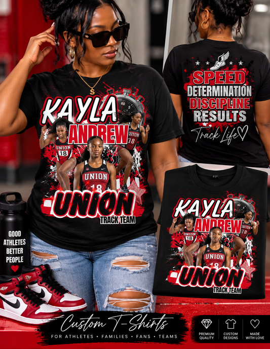 Custom Track & Field Photo T-Shirt