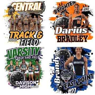 15 piece track & field editable template (digital product)