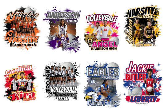 15 piece volleyball editable design (Digital product only)
